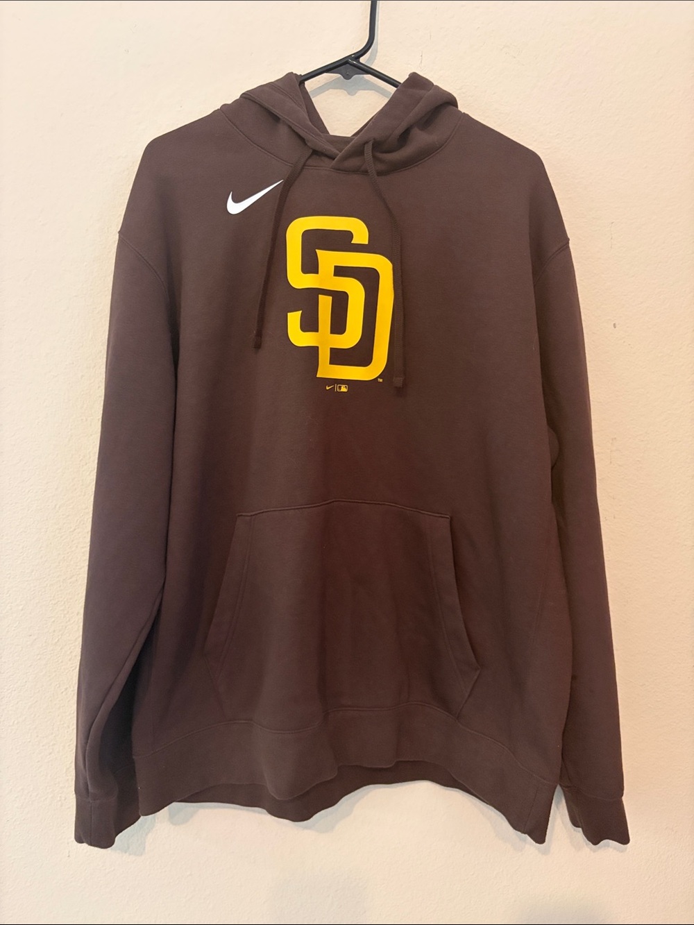 Nike Brown Hoodie with Yellow SD Padres Logo